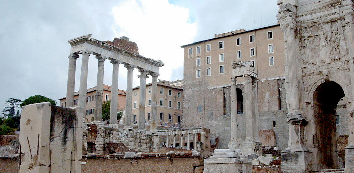 Antike Ruinen in Rom.