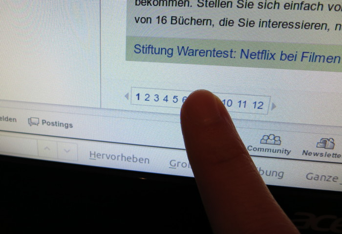 Winzige Links zur Seitenauswahl