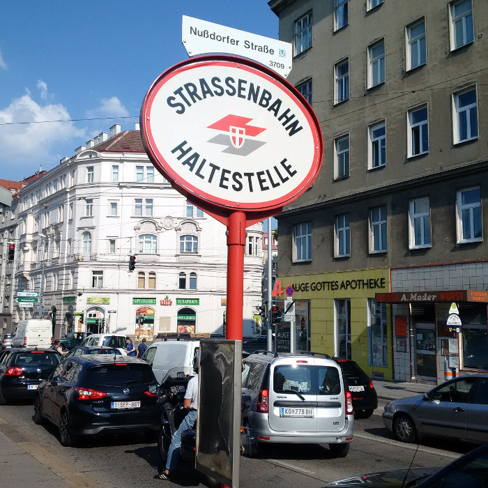 Aufgelassene Straßenbahn-Haltestelle