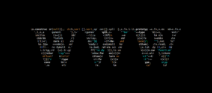 Die Buchstaben »WWW«, zusammengesetzt aus Programmcode.